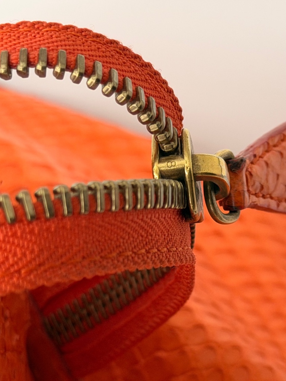 Céline Mini Luggage Tote — Orange Python - Picture 12 of 16